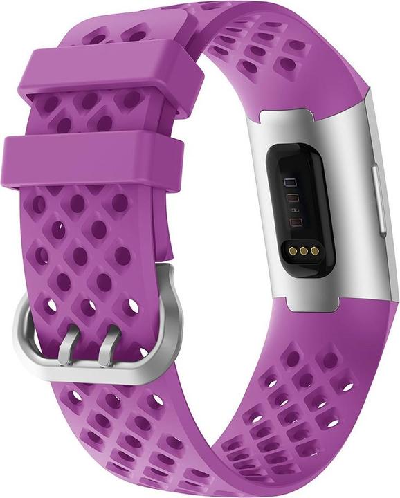 Immagine prodotto Cover-Discount Fitbit Charge - braccialetto sportivo in silicone perforato viola (Silicone, Charge 4, Charge 3)