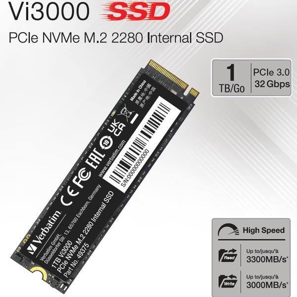 Actual product image Verbatim Vi3000 (1000 GB, M.2 2280)