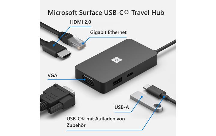 Productafbeelding Microsoft Surface Travel Hub (USB-C, 5 Havens)