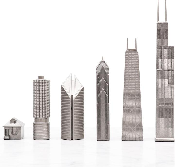 Image du produit Skyline Chess Edelstahl-Schachspiel Chicago Edition (with Map Board)