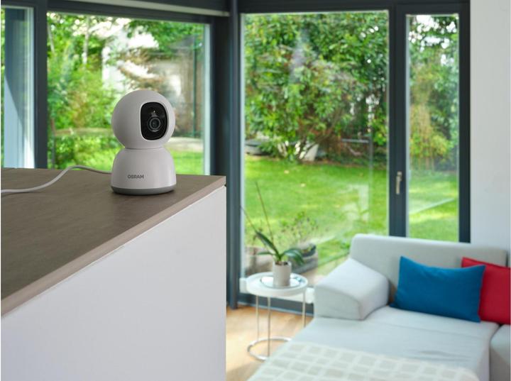 Produktbild Osram SMART+ WIFI CAMERA 360 White (2560 x 1440 Pixels)