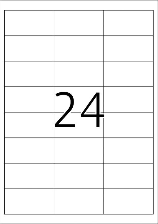Nutritional values and ingredients TopStick TOP STICK universal labels, 66 x 33.8 mm, white, 100 sheets