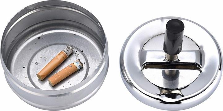 Actual product image Champ Push metal ashtray 9 cm