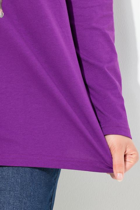 Immagine prodotto Ulla Popken Maglia natalizia con scoiattolo, scollo a V e maniche lunghe (42, 44)