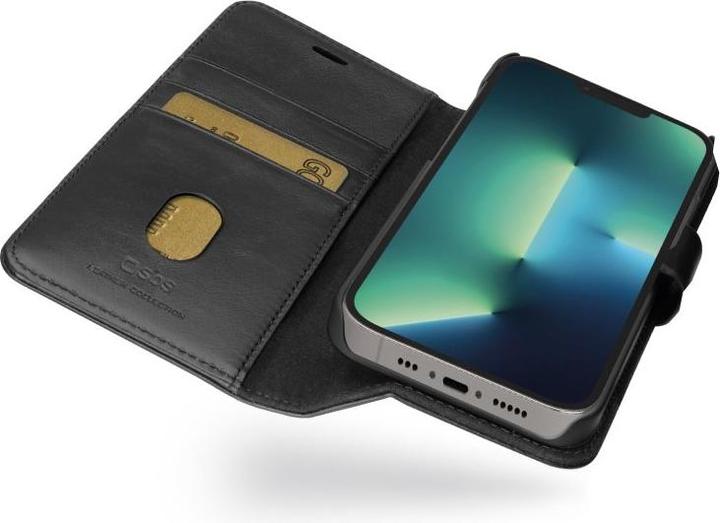 Produktbild SBS Real Leather Wallet for iPhone 14, black color (Apple iPhone 14)