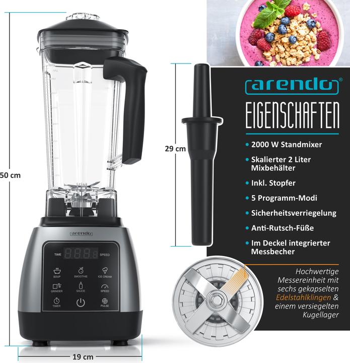 Produktbild Arendo Standmixer (2000 W)