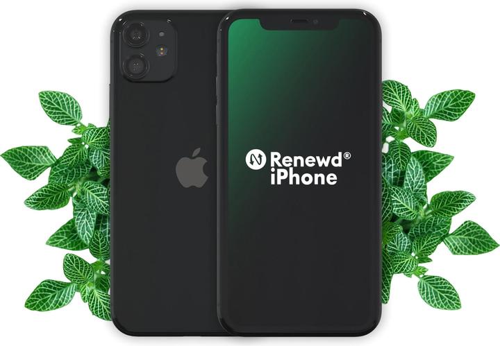 Image du produit Renewd iPhone 11 (64 Go, Noir, 6.10", 12 Mpx, Double SIM, A / Comme neuf)