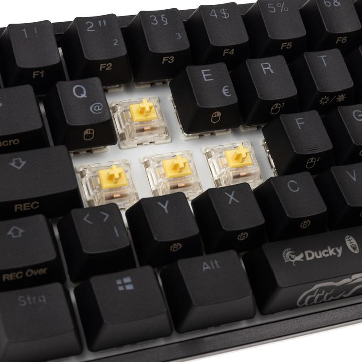 Actual product image Ducky One 2 Pro Mini Gaming Keyboard, RGB LED - Gateron Yellow (Germany, Cable)