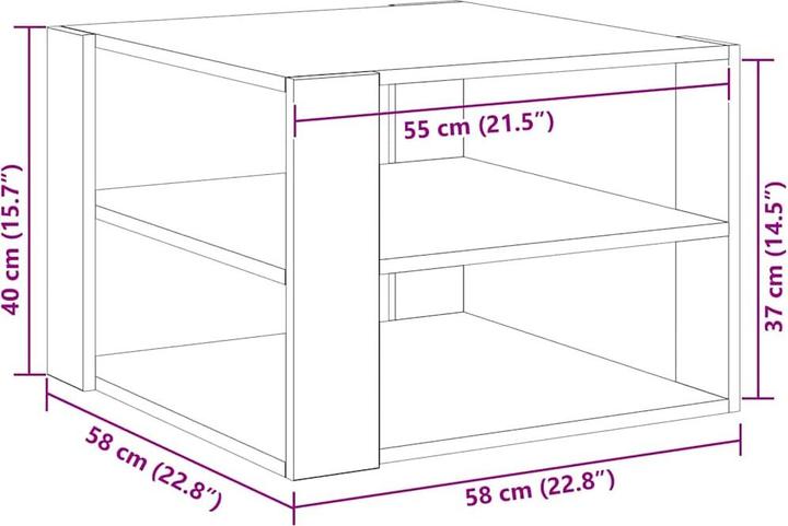 Image du produit VidaXL Table basse (59.5 x 59.5 x 40 cm)