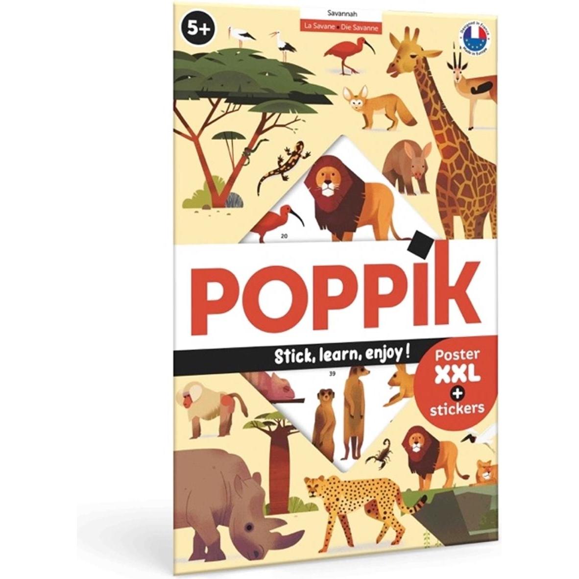 Poppik, Sticker, Sticker Lernposter Savanne