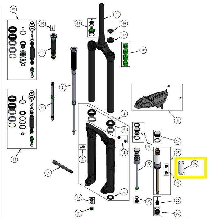 Image du produit DVO Spring Guide Kit OTT, Onyx 38 D1|WP OTT