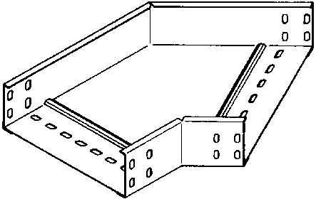 Actual product image Niedax NIE RBA 60.150 bend 45Â°, 60x152 mm, w. unperforated side rails strip galvanised (6 cm)