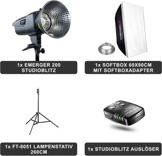 Actual product image Walimex pro Emerger 200 Set Single (200 W, Set)