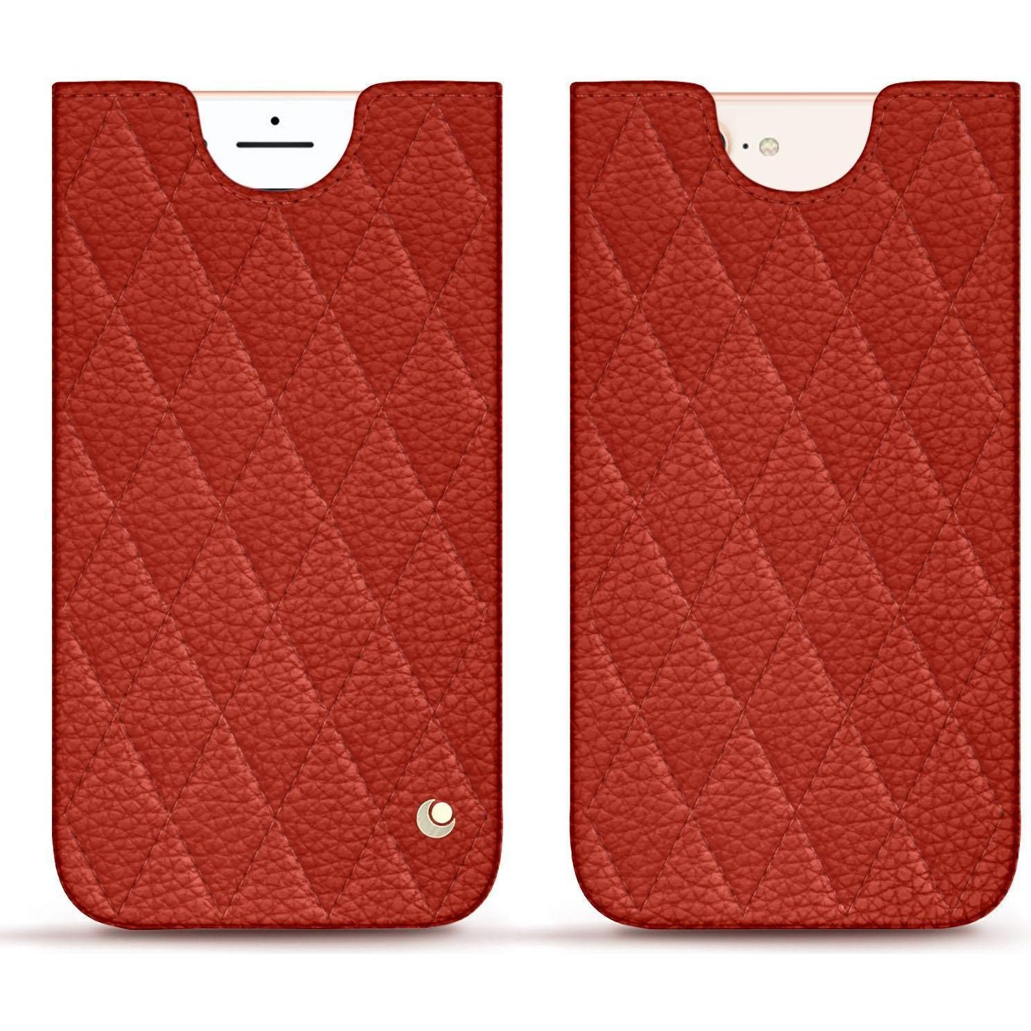 Noreve Lederschutzhülle (Apple iPhone 8 Plus), Smartphone Hülle, Orange