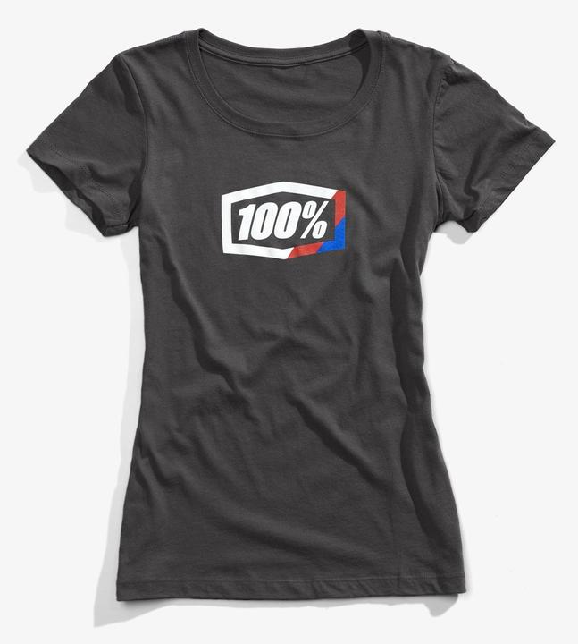 Actual product image 100% T-shirt Stripe Women's Short Sleeve Charcoal Size L (new) (L)