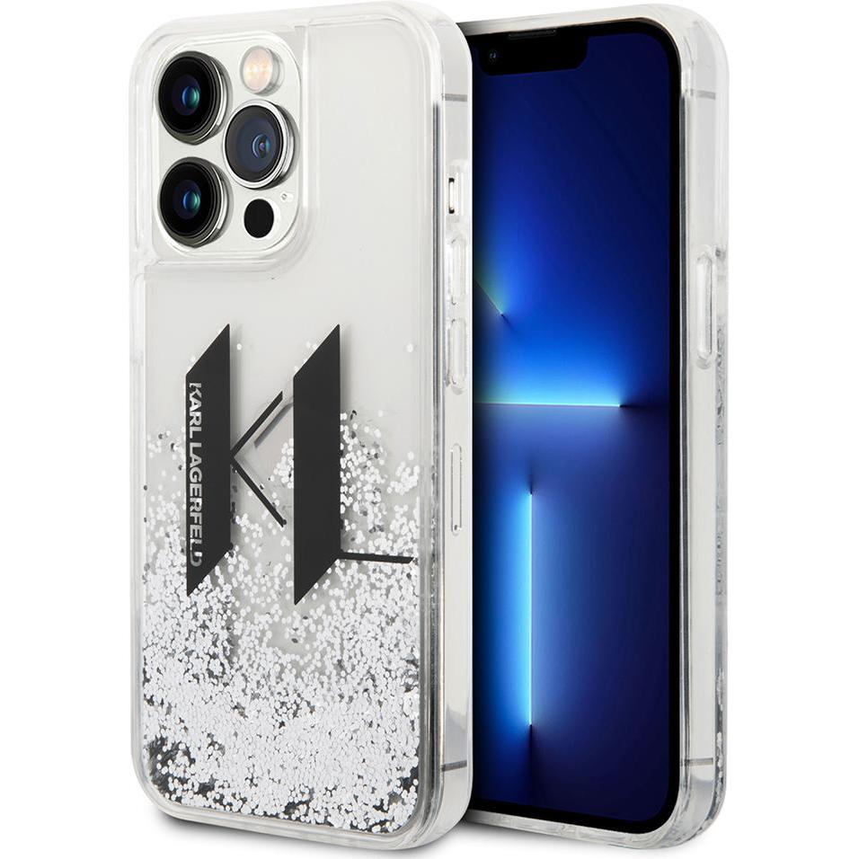 Karl Lagerfeld KLHCP14LLBKLCS iPhone 14 Pro 6,1" srebrny/silver hardcase Liquid Glitter Big KL (Apple iPhone 14 Pro), Sm...
