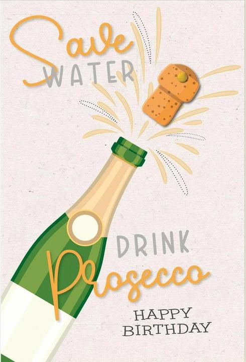 Actual product image Susy Card Birthday Card Champagne Bottle Rotatable 11.5 x 17 cm (1 pcs.)