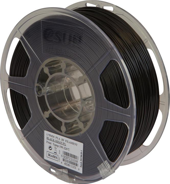 Productafbeelding eSUN PLA+ 1,75mm Zwart 1Kg (PLA+, 1.75 mm, 1000 g, Zwart)