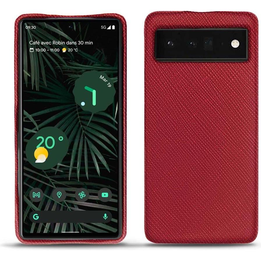 Thumbnail - Noreve Lederschutzhülle (Google Pixel 6 Pro), Smartphone Hülle, Rot