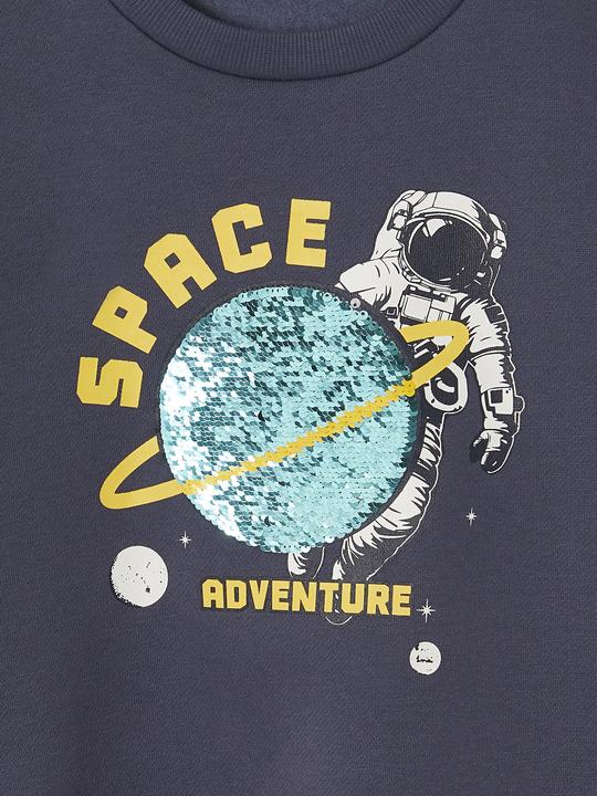 Immagine prodotto Vertbaudet Jungen Sweatshirt mit Wendepailletten, Recycling-Polyester (92)