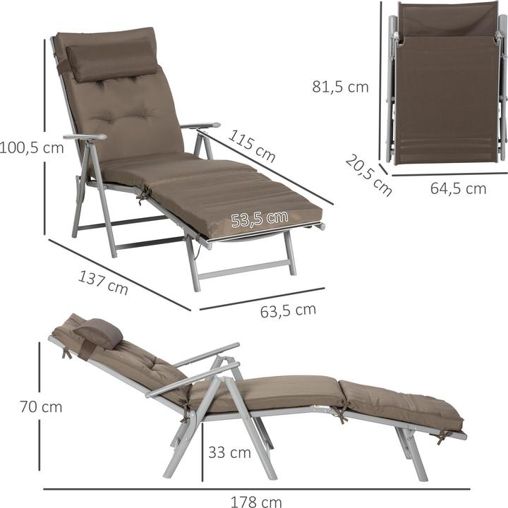Image du produit Outsunny Bain de soleil (180 cm)