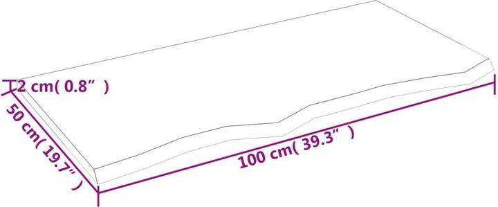 Actual product image VidaXL Gianna (100 x 2 x 50 cm)