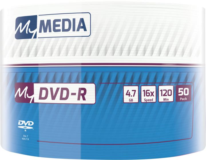 Produktbild MyMedia 1x50 DVD-R 4,7GB 16x Speed matt silver Wrap (50x)