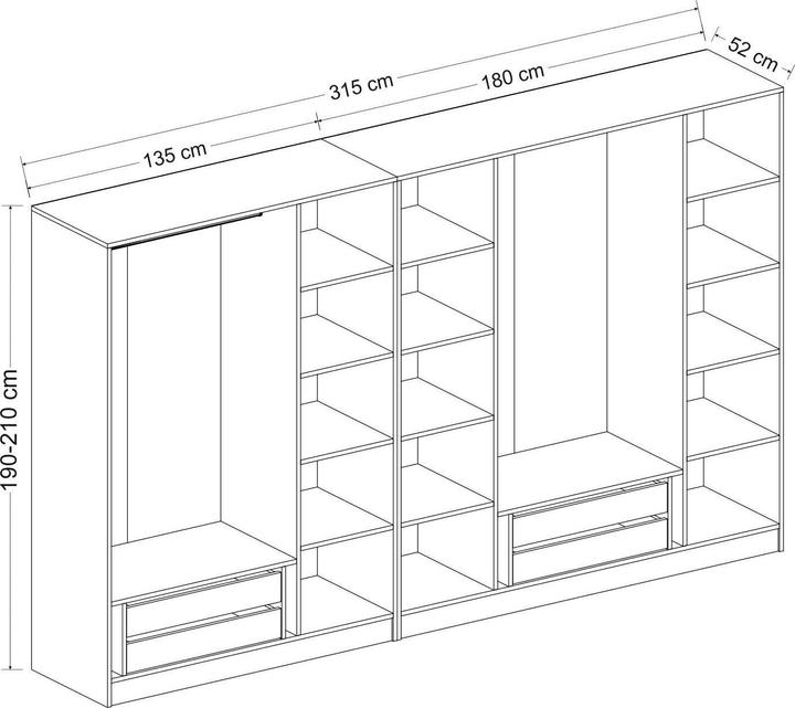 Produktbild Skye Decor Kaley (315 x 52 x 210 cm)