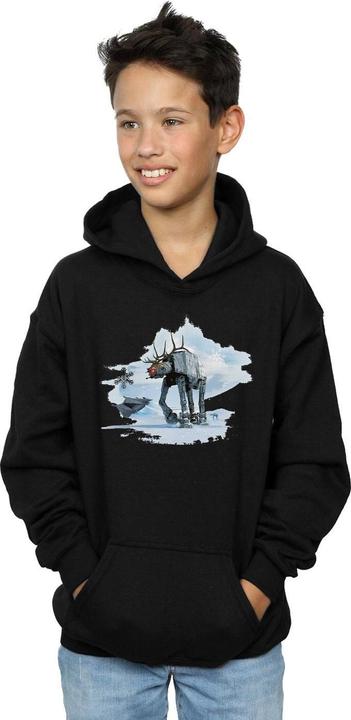 Actual product image Star Wars Boys Christmas AT-AT Reindeer Hoodie (128)