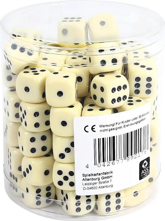 ASS Altenburg 22599217 - 100x dice, ivory colored