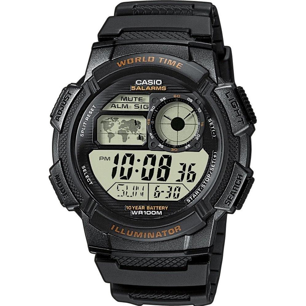 Casio, Armbanduhr, Illuminator, Schwarz, (Digitaluhr, 44 mm)