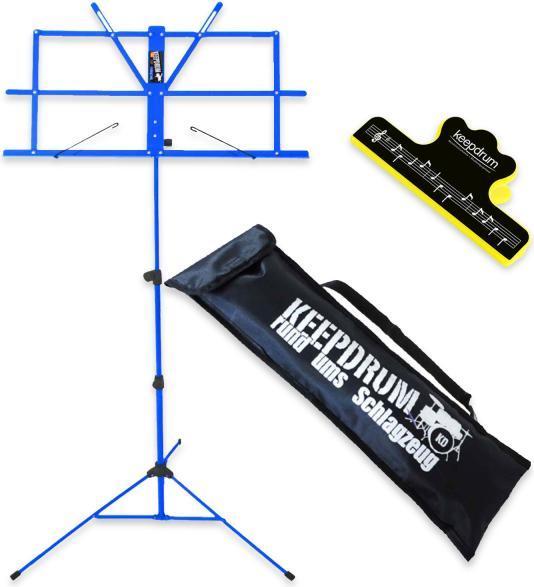 Produktbild keepdrum Notenständer Blau MUS2BL mit Notenklammer