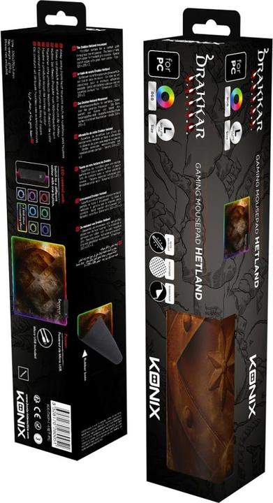 Actual product image Konix Tapis de souris rétroéclairé Hetland - Drakkar Prime