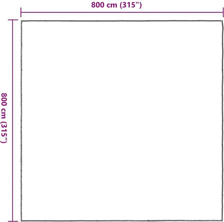 Immagine prodotto vidaXL Telone trasparente con occhielli 8x8 m telone trasparente in polietilene (8 x 8 m)