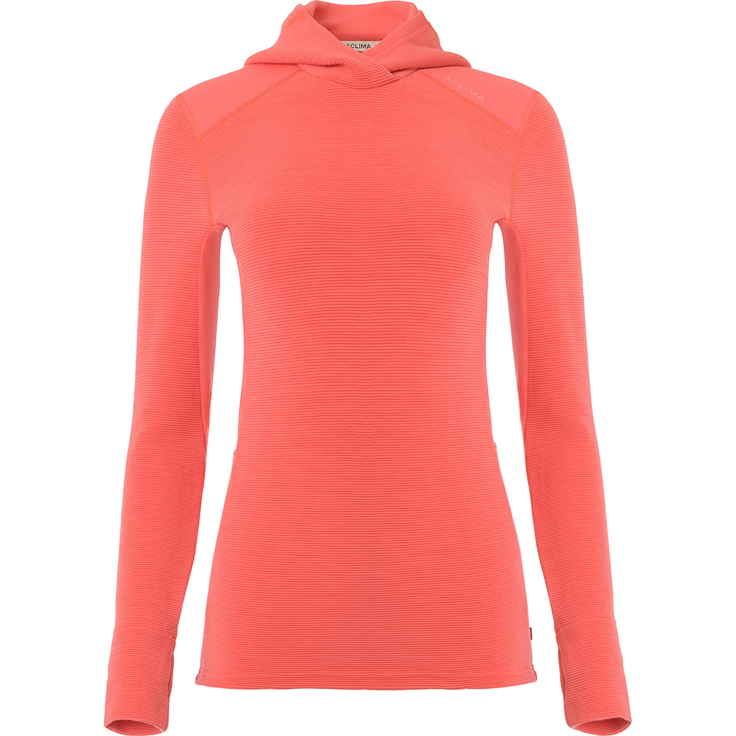 Aclima, Damen, Funktionsshirt, Women's Streamwool Hoodie (S), Rot, S