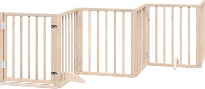 Produktbild vidaXL Hundetor mit Tür Absperrgitter Hunde Schutzgitter Faltbar 9-tlg. Holz (50 cm)
