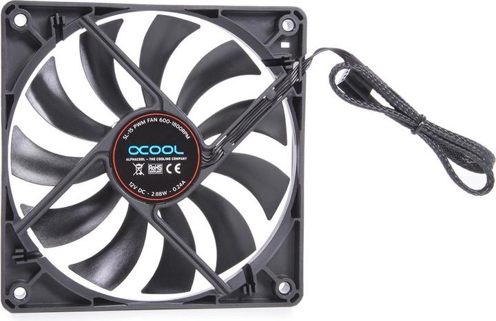Image du produit Alphacool SL-15 Ventilateur PWM 600-1800rpm ( 120x120x15mm ) (120 mm, 1x)