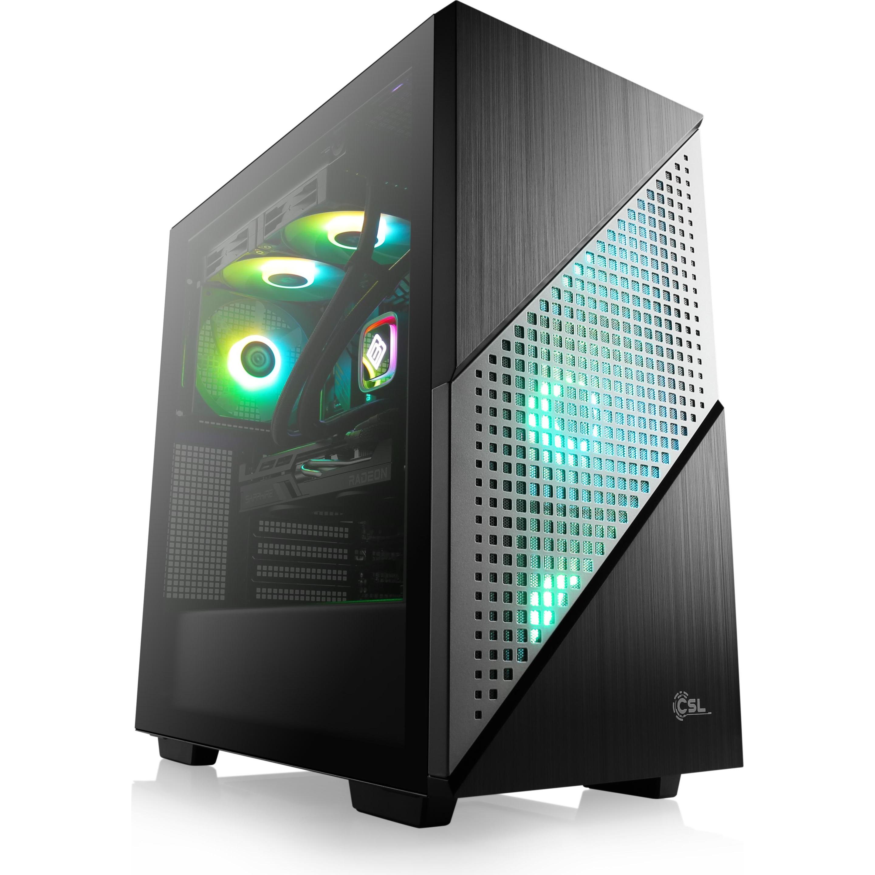 CSL Gaming PC M10370H (AMD Ryzen 7 7800X3D, 32 GB, 2000 GB, Radeon RX 7900), PC, Schwarz
