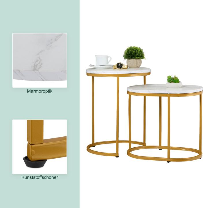 Actual product image Relaxdays 2-piece side table set