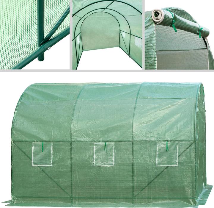 Actual product image tectake Greenhouse foil tunnel