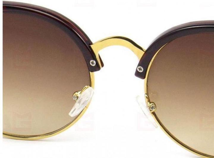 Actual product image Hermex Cat Eye Vintage Retro 80s Sunglasses UV400 - Brown Leopard