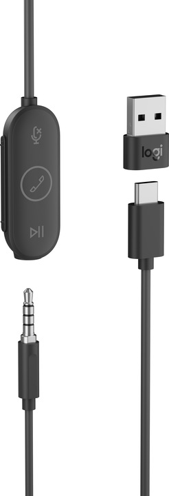 Actual product image Logitech Zone Wired Earbuds (Cable, USB-C)