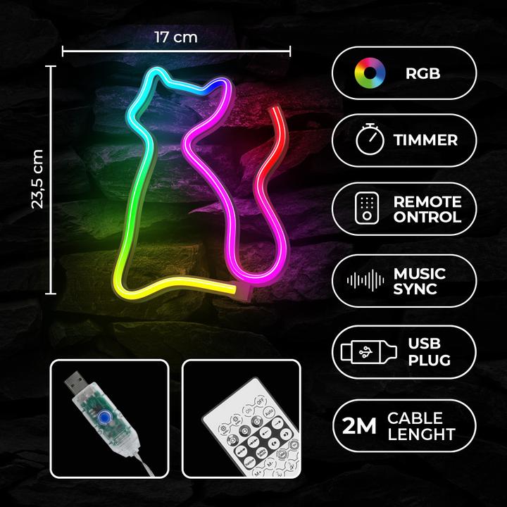 Image du produit Forever Light Néon LED RGB CAT FLRN03 + RC