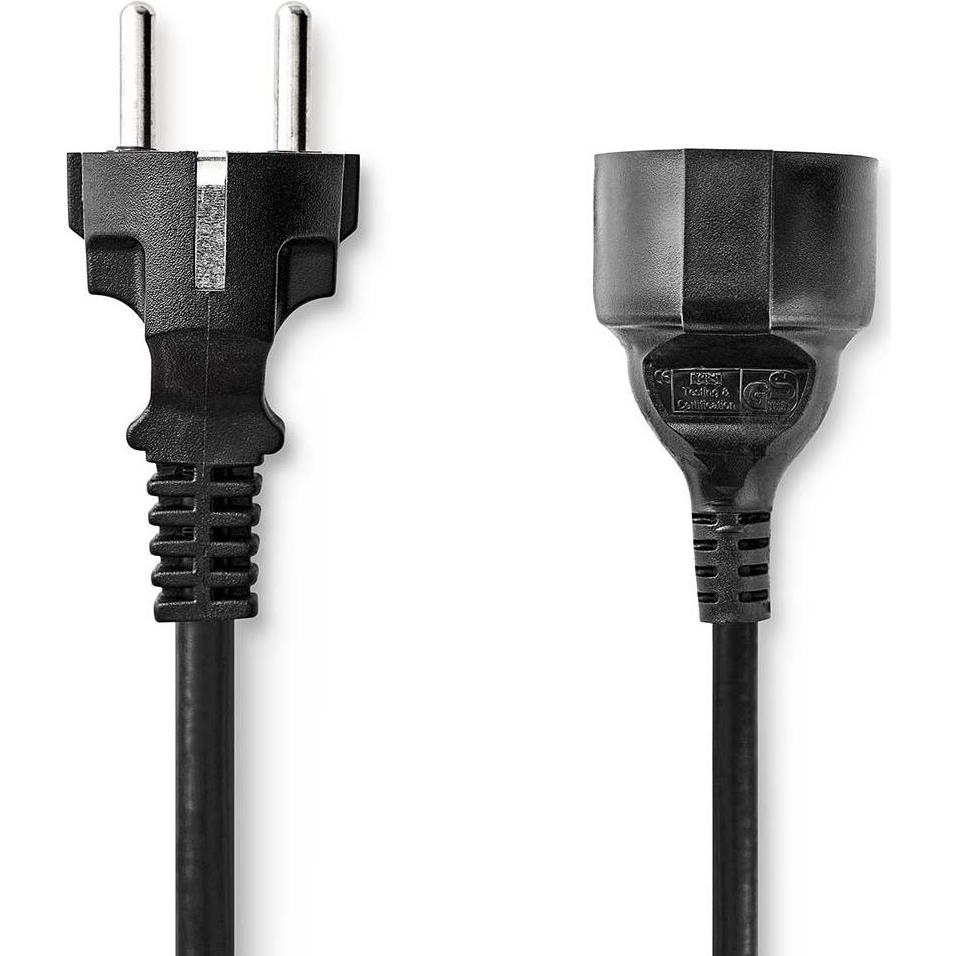 Nedis, Verlängerungskabel, Stromkabel Schutzkontaktstecker Schutzkontaktsbuchse Gerade Gerade Vernickelt 5.00 (5 m, CEE ...