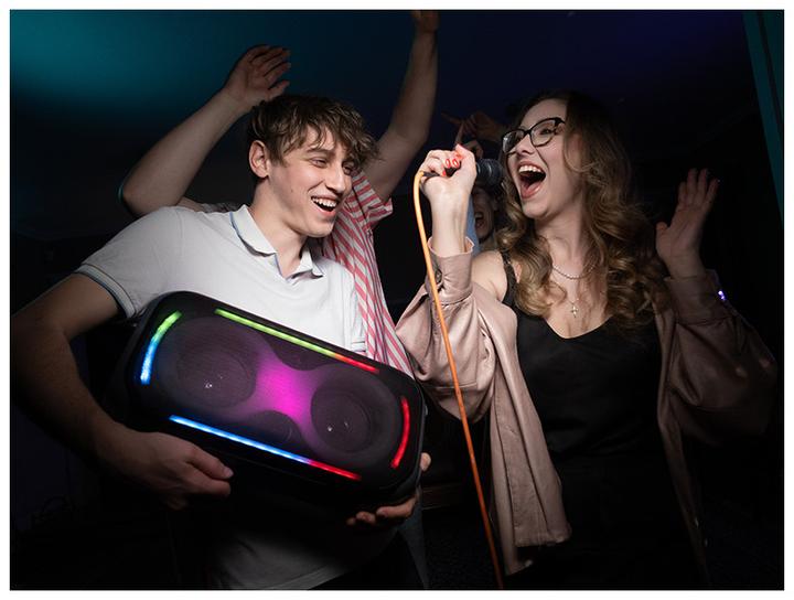 Actual product image Tracer King 2 Φορητό Ηχείο 50W 2.1,Bluetooth 5.1,TWS, λειτουργία Καραόκε,RGB LED,USB,Equalaizer μ (8 h)