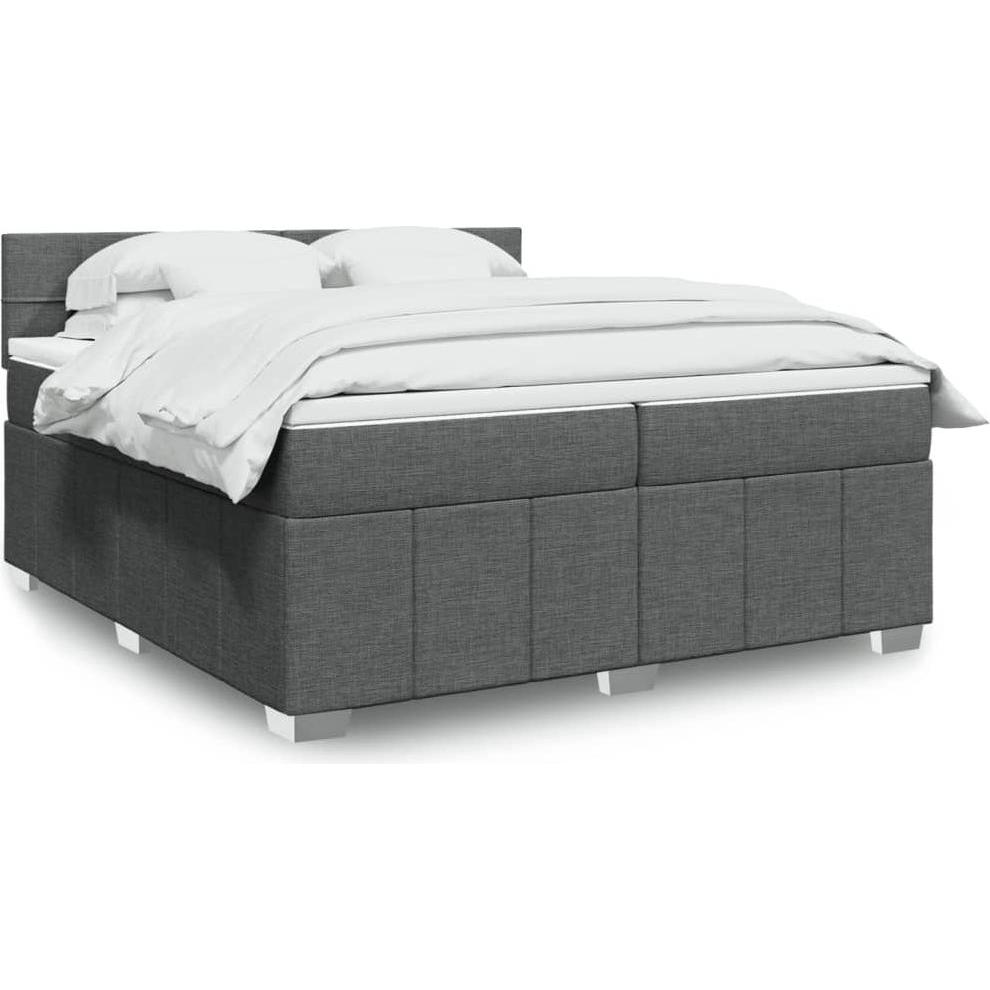 VidaXL, Bett, Bo x springbett mit Matratze 200 x 200 cm Stoff (200 x 200 cm)