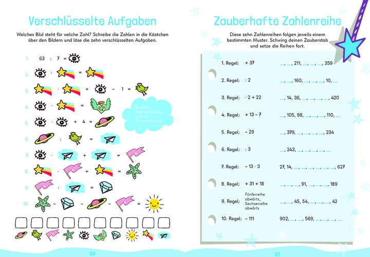 Actual product image Mein megacooles Rätselbuch - Rechnen | Logik | Spass mit Zahlen - ab 8 Jahren - Band 1 (German, Janine corner, Kristina Offermann, 2025)