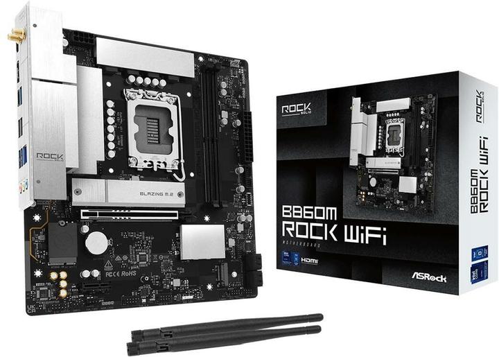 Productafbeelding AsRock MB Intel 1851 B860M Rock WiFi 6 (Socket S1, Intel B860, mATX)