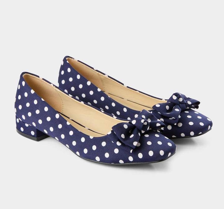 Image du produit Joe Browns Polka Dot Fabric Round Toe Flat Shoes (37)