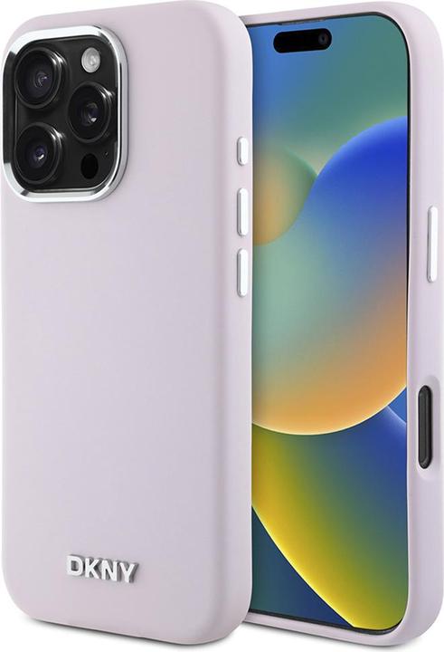 Actual product image DKNY DKHMP14SSMCHLP iPhone 14 / 15 / 13 6.1" różowy/pink hardcase Liquid Silicone Small Metal Logo M (Apple iPhone 13, Apple iPhone 14, Apple iPhone 15)